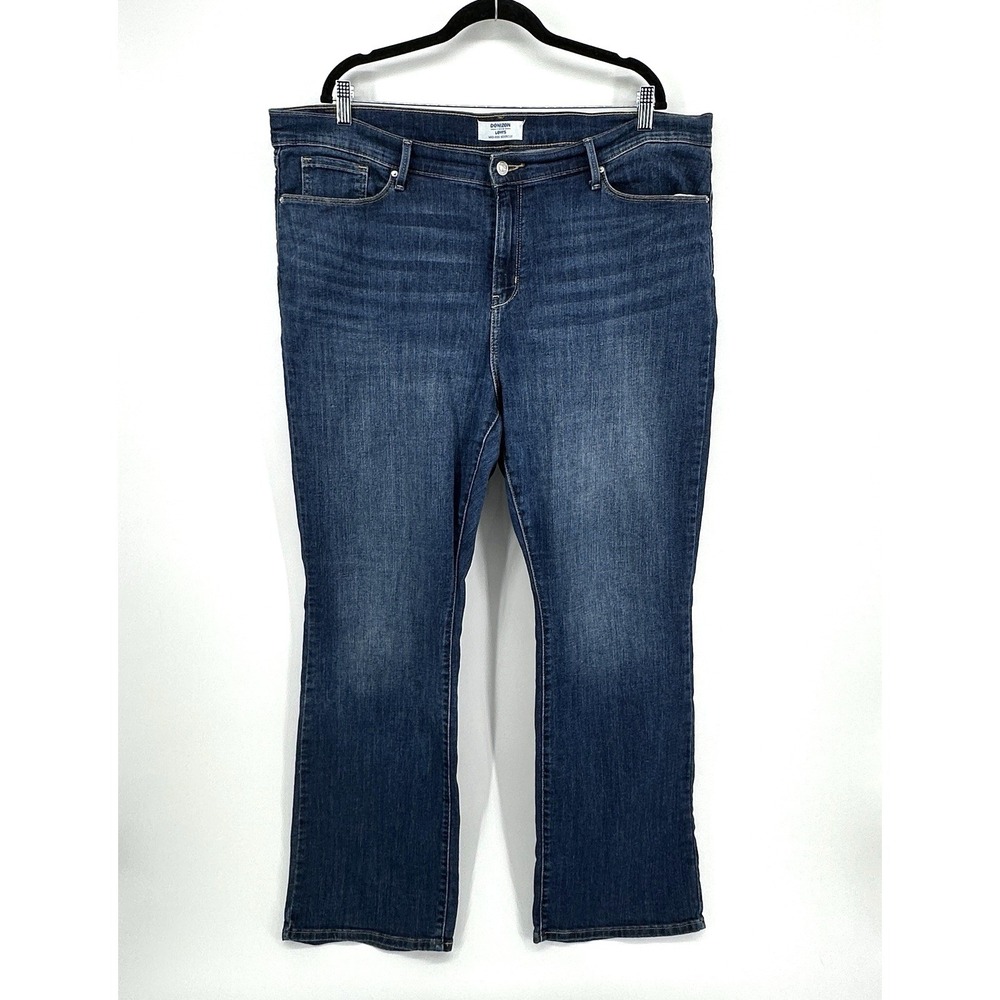 Denizen From Levi Dark Wash Mid-Rise Bootcut Jeans Women's 20W Dark Wash